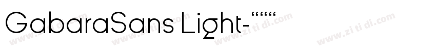 GabaraSans Light字体转换